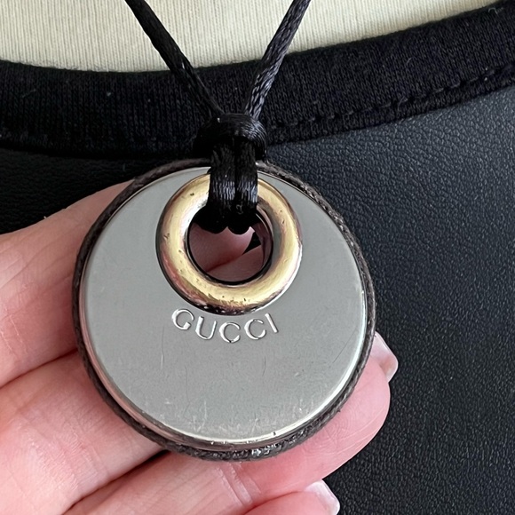 Authentic Gucci Logo Silver Charm (upcycled hardware from a Gucci handbag) - Picture 10 of 16
